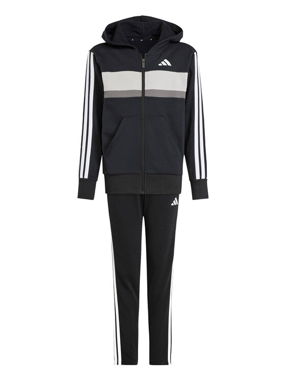 adidas adidas Tepláková souprava Seasonal Essentials Tiberio 3-Stripes JC7520 Černá Regular Fit
