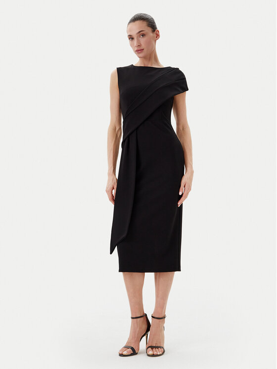 Rinascimento Rinascimento Kokteilinė suknelė CFC0019923002 Juoda Regular Fit