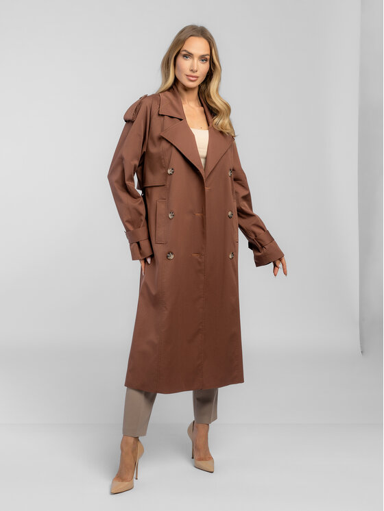 Salme Salme Trenčkot Amanda 2.0 Hnedá Regular Fit