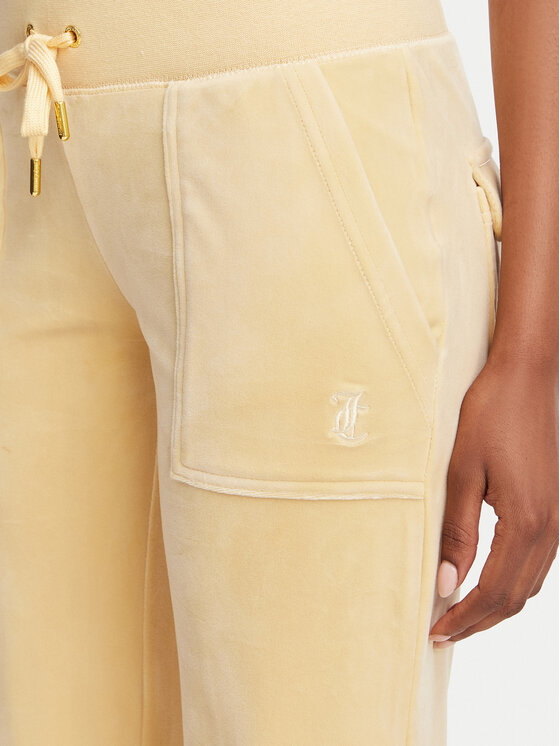 Juicy Couture Juicy Couture Donji dio trenerke Layla JCSEBJ001G Žuta Regular Fit