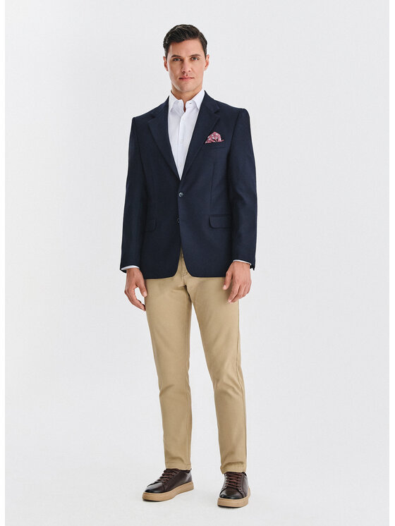 Pako Lorente Pako Lorente Marynarka P25WP-3X-030 Granatowy Slim Fit