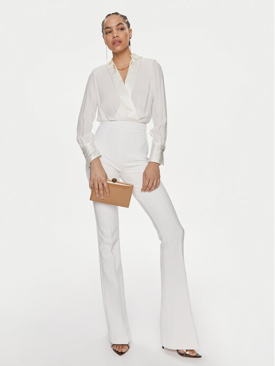 Elisabetta Franchi Jumpsuit TU 006 41E2 V590 Bianco Regular Fit Modivo