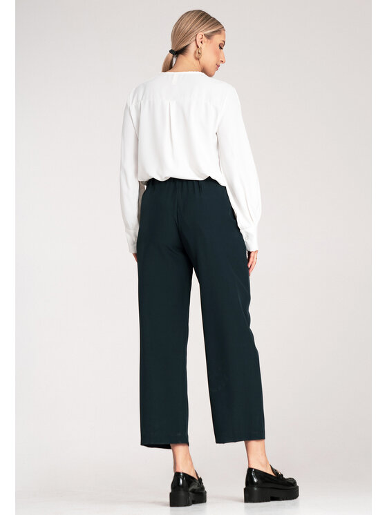 FIGL FIGL Culottes nohavice M1132 Tmavomodrá Flared Leg