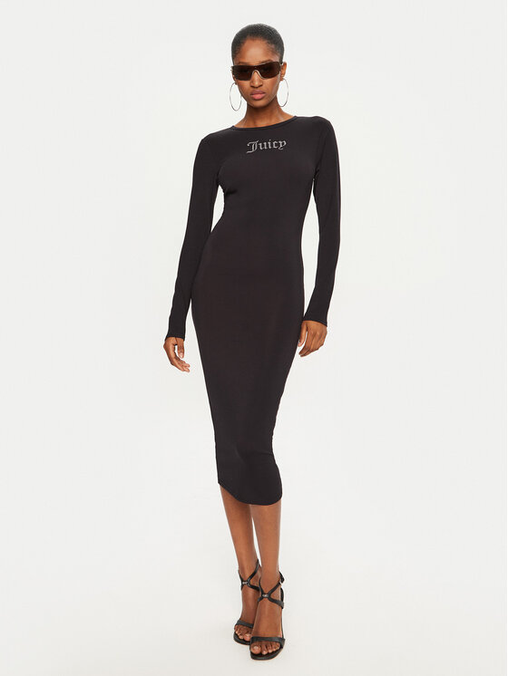 Juicy Couture Každodenné šaty Dizzie JCWED24309 Čierna Slim Fit
