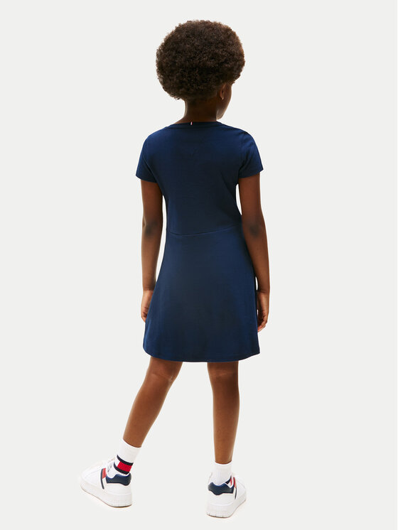 Tommy Hilfiger Tommy Hilfiger Každodenné šaty Essential KG0KG08487 S Tmavomodrá Regular Fit