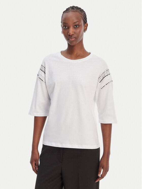 Liu Jo Liu Jo Tricou WA6128 JS904 Alb Relaxed Fit