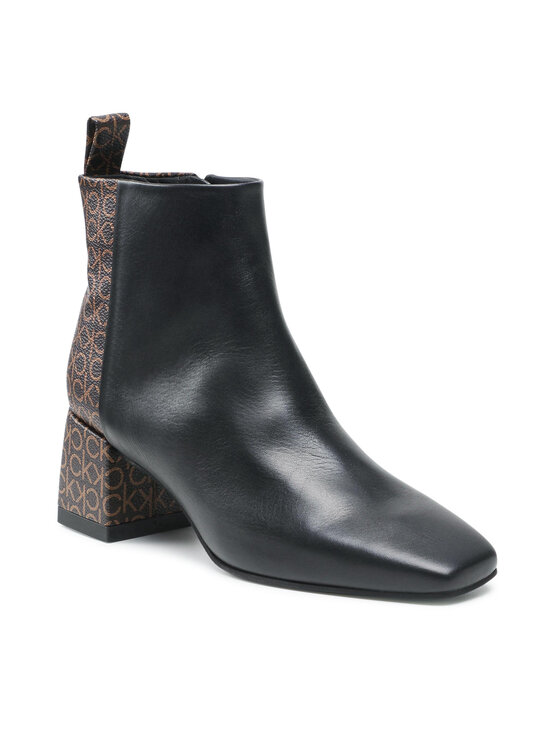 Calvin Klein Tronchetti Squared Ankle Boot 55 Mono Mix HW0HW00612 Nero •  Modivo.it