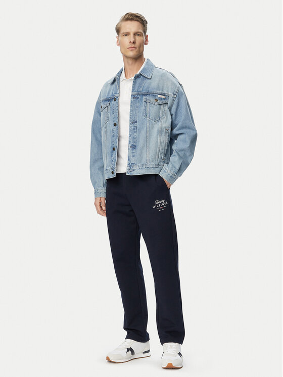 Tommy Hilfiger Tommy Hilfiger Долнище анцуг Script Stack MW0MW44332 Тъмносин Regular Fit
