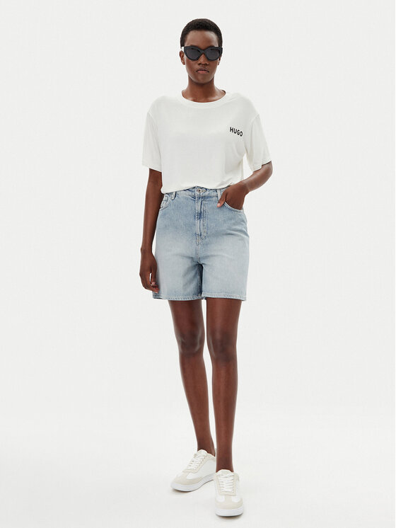 HUGO HUGO T-krekls Unite 50490707 Balts Relaxed Fit