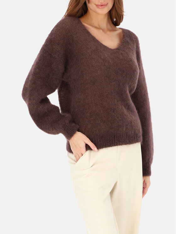 L’AF L’AF Sweter Della Brązowy Regular Fit