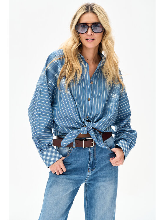 blue shadow blue shadow Koszula Adila Niebieski Regular Fit