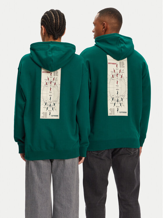Puma Puma Bluza Unisex Harry Potter 630093 Zielony Relaxed Fit