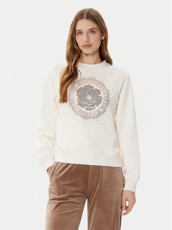Guess Guess Felpa W5RQ05 K7EX1 Écru Regular Fit