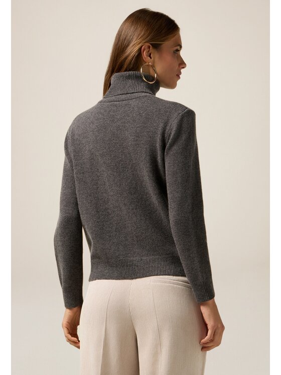 Oltre Oltre Sweter M352J005092N013 Szary Regular Fit