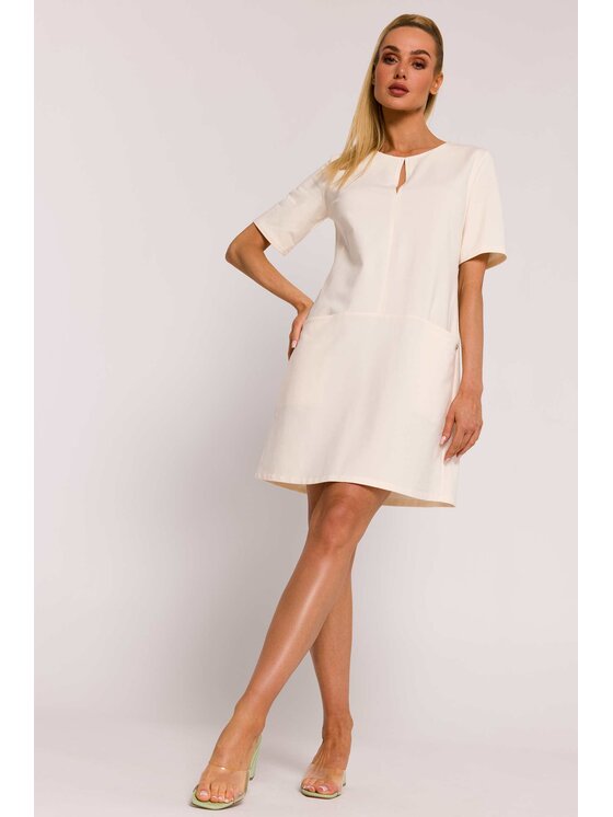 Made of Emotion Made of Emotion Abito da sera M788 Écru Generous Fit
