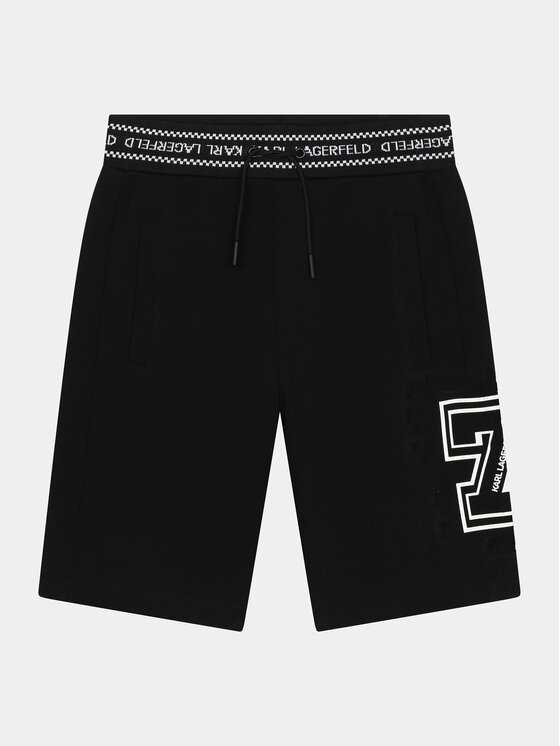 Karl Lagerfeld Kids Karl Lagerfeld Kids Sportske kratke hlače Z30026 D Crna Regular Fit