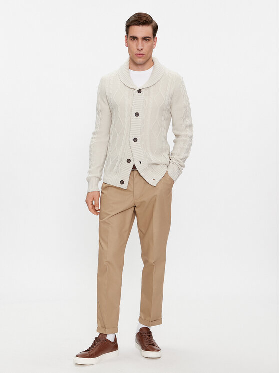 Brave Soul Brave Soul Kardigan MK-434TRACTATUS Bež Regular Fit
