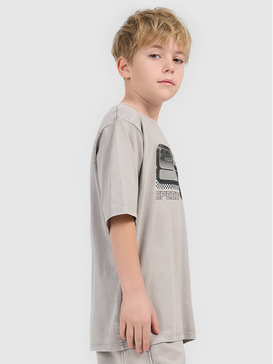 4F 4F T-Shirt ESPORTS RACING Szary Loose Fit