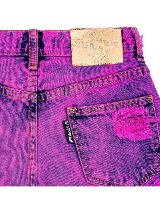 MissDenim MissDenim Szorty jeansowe High Waist Różowy Regular Fit