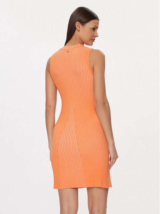 Guess Guess Kötött ruha Allie W4RK20 Z2YN2 Narancssárga Slim Fit