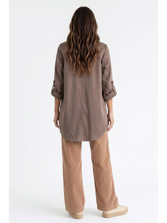 FIGL FIGL Płaszcz przejściowy M1353 Brązowy Oversize