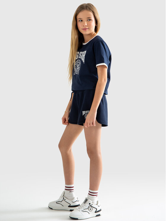 BIG STAR BIG STAR Szorty materiałowe SZORTENCJA Granatowy Basic Fit