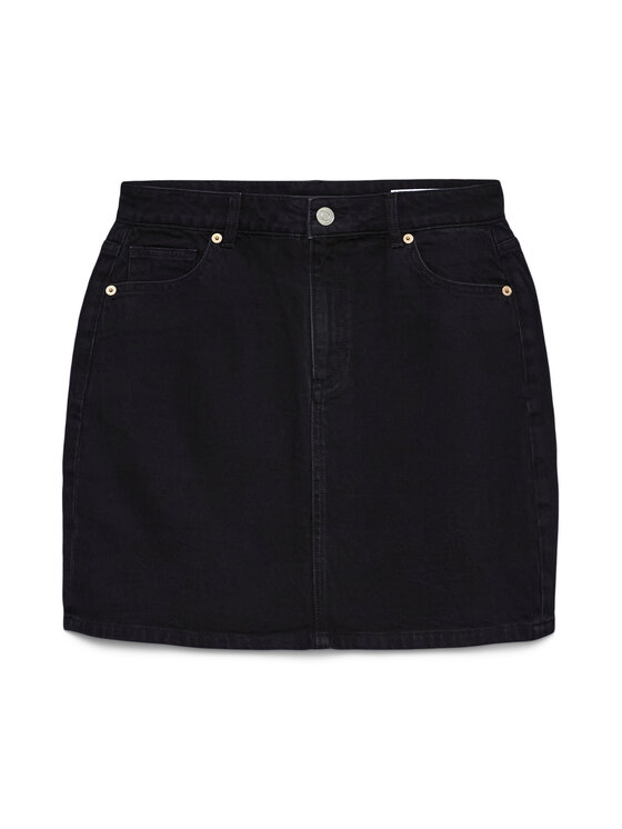 Vero Moda Vero Moda Džínová sukně Tessa 10301536 Černá Regular Fit
