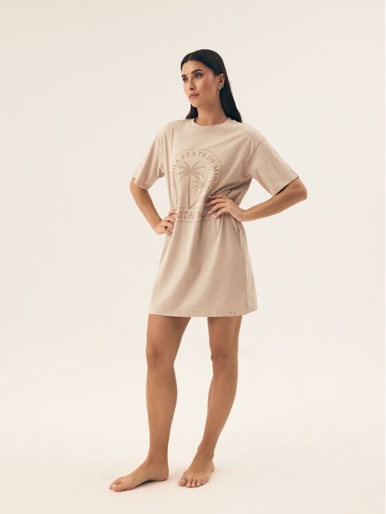 Henderson Henderson Koszula nocna 42671 Beżowy Relaxed Fit