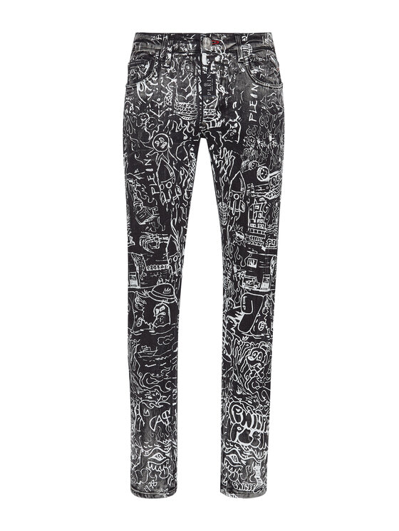 PHILIPP PLEIN PHILIPP PLEIN Džínsy 1925 Čierna Straight Leg