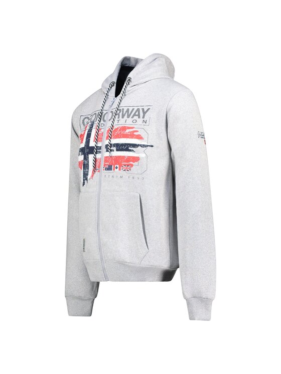Geographical Norway Geographical Norway Bluza WZ3084H/GN-Blended Grey Szary Regular Fit
