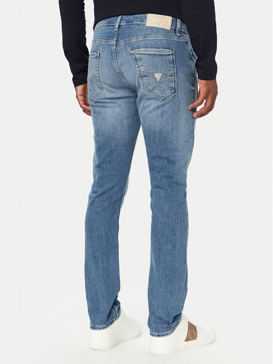 Guess Guess Дънки Miami M6YAN1 D1478 Светлосин Skinny Fit