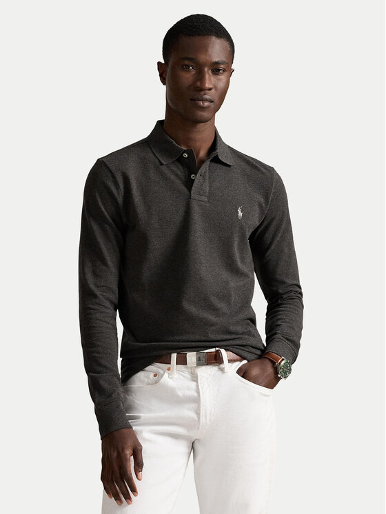 Polo Ralph Lauren Polo Ralph Lauren Polo 710680790147 Szary jasny Custom Slim Fit