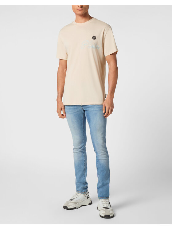 PHILIPP PLEIN PHILIPP PLEIN Tričko 21101 Béžová Regular Fit