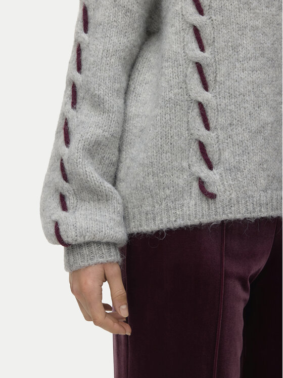 Vero Moda Vero Moda Sweter Ilina 10334866 Szary Loose Fit