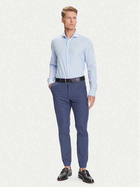BOSS BOSS Čino bikses P-Kaiton1 50543945 Gaiši zils Slim Fit