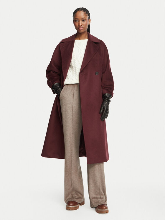Weekend Max Mara Weekend Max Mara Wollmantel Resina 2625016102 Dunkelrot Regular Fit