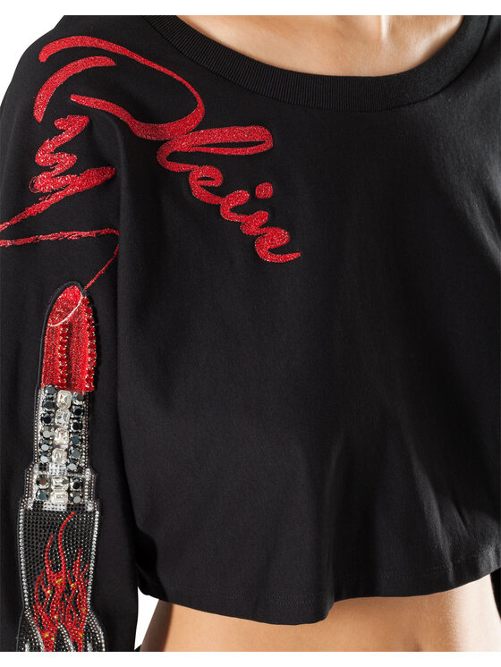 PHILIPP PLEIN PHILIPP PLEIN Bluza 30821 Czarny Regular Fit