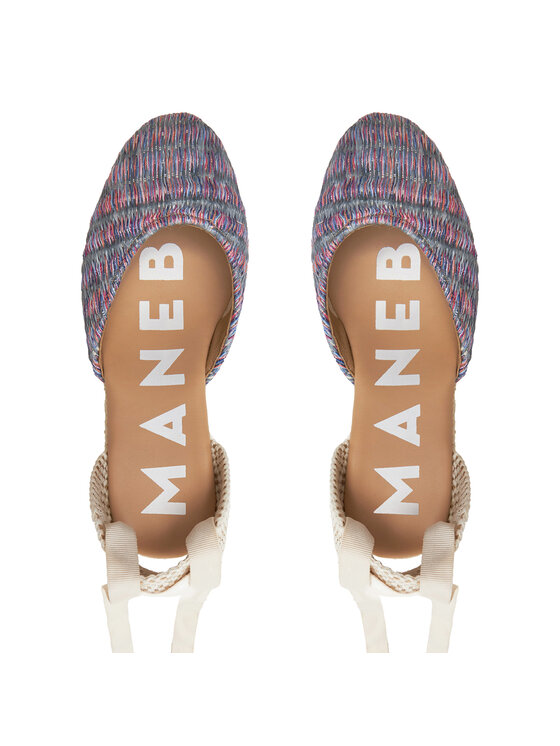 Manebi Manebi Espadrile Acapulco Low Wedge Espadrilles G 0.6 WL Ljubičasta