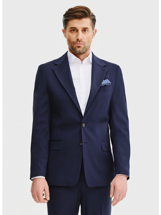 Pako Lorente Pako Lorente Marynarka P25SP-3G-029 Granatowy Slim Fit