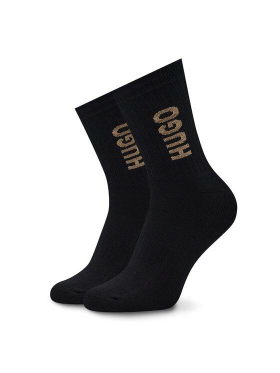 HUGO HUGO Lange Socken 3p Qs Rib Logo Cc W 50484149 Schwarz