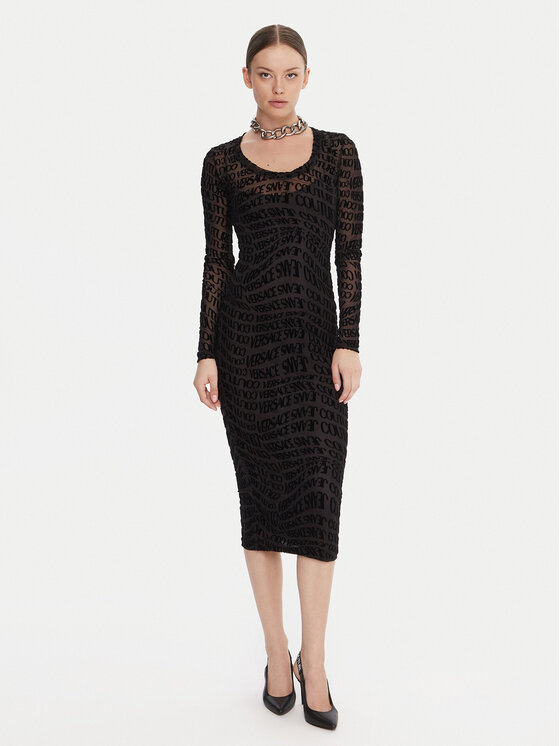 Versace Jeans Couture Versace Jeans Couture Коктейлна рокля 79HAO920 JS490 Черен Slim Fit