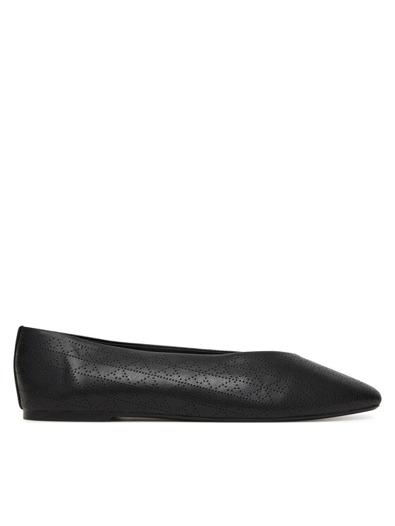 Calvin Klein Balerini Square Ballerina Aop Lth HW0HW02936 Negru
