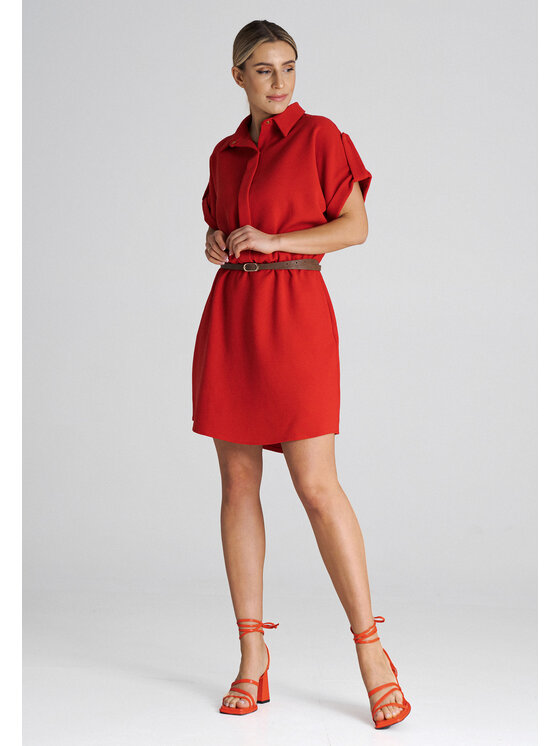 FIGL FIGL Vestito da giorno M1001 Rosso Regular Fit