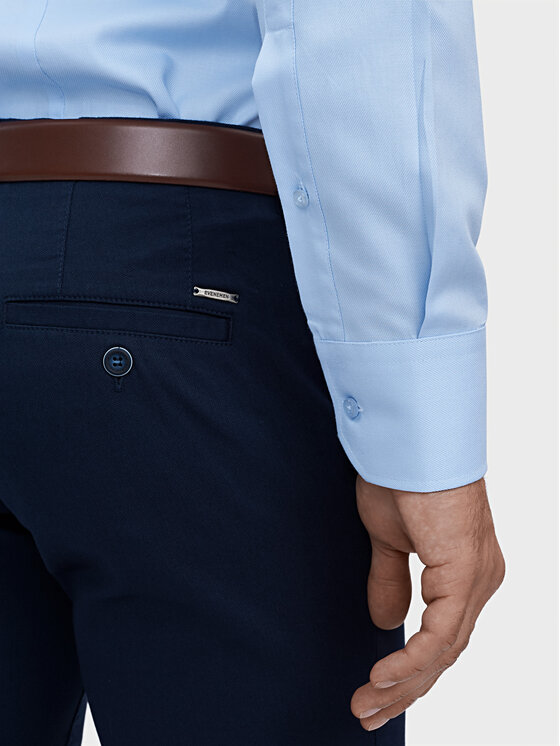 Evenemen Evenemen Koszula PUNTO G2 TWILL BLUE Niebieski Slim Fit