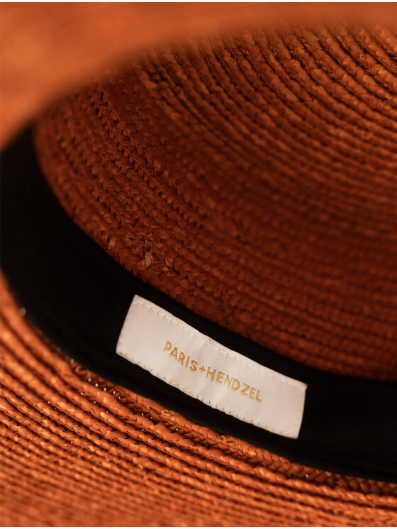 Paris+Hendzel Paris+Hendzel Kapelusz Carrot Wide Brim Canotier Pomarańczowy
