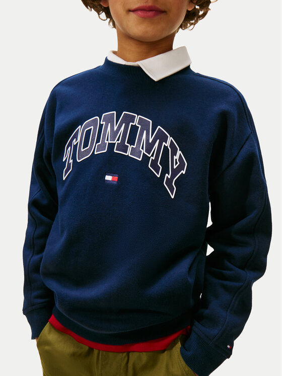Tommy Hilfiger Tommy Hilfiger Bluză Varsity KB0KB09899 Bleumarin Regular Fit