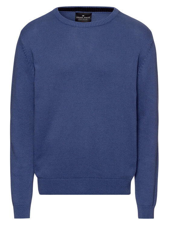 Cross Jeans Cross Jeans Sweter 34252-005 Niebieski Reglan Fit