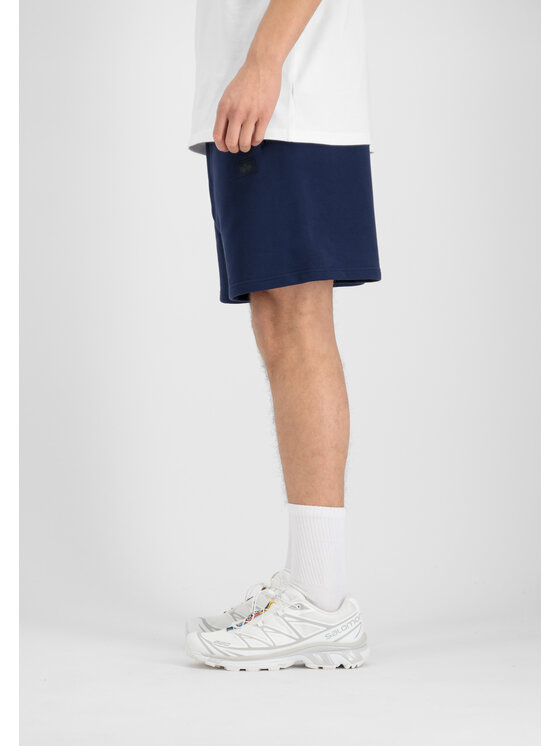 Alpha Industries Alpha Industries Szorty Alpha Essentials Rubber Logo Short Granatowy Relaxed Fit