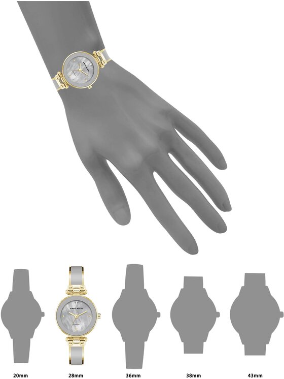 Anne Klein Anne Klein Zegarek AK-1980LGGB Szary