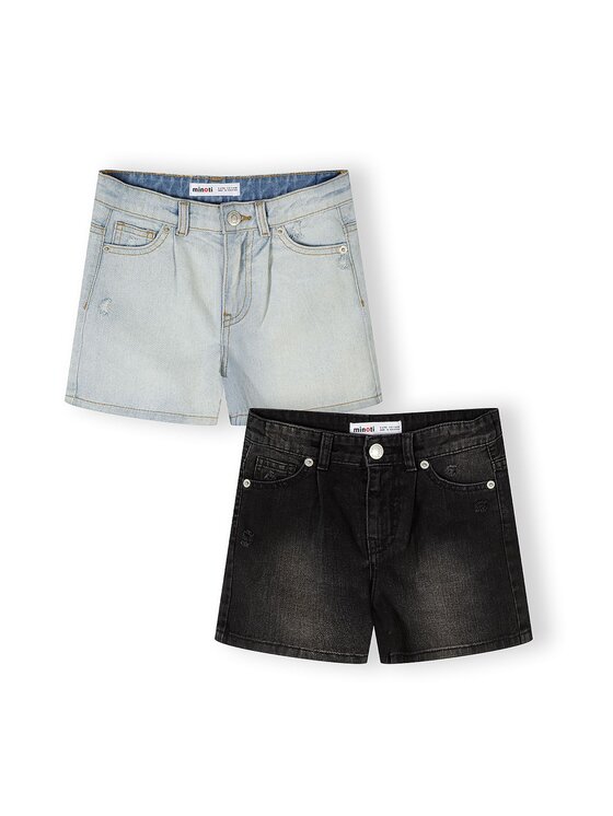 minoti minoti Szorty jeansowe 30SHORT153 Czarny Regular Fit